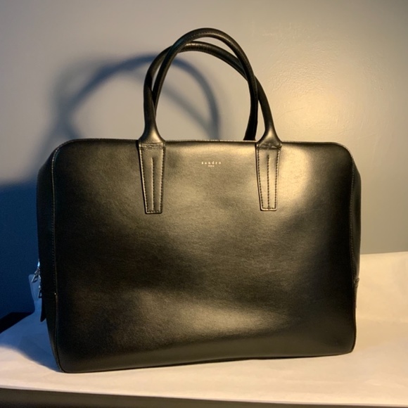 Sandro PARIS leather briefcase/large tote - Picture 2 of 8
